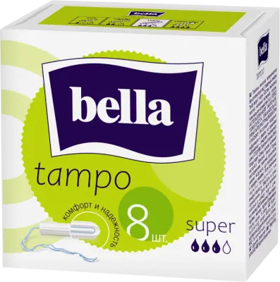 BELLA Тампоны женские гигиен. без аппликатора comfort марки ' bella' Super по 8 шт 