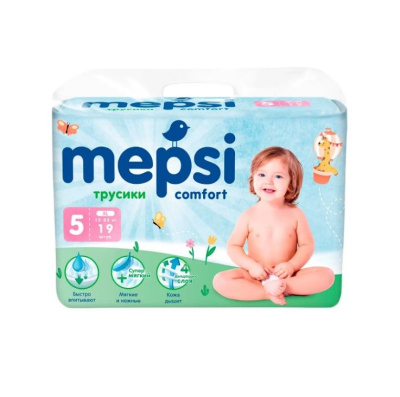 Mepsi трусики подгузники xl 12 22 кг 19 шт 