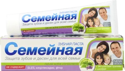 Семейная зубная паста с экстрактами крапивы и шалфея 130 г 