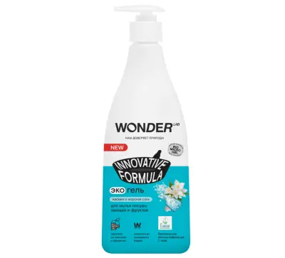 Wonder Lab экогель для мытья посуды жасмин и морская соль 0.55 л 