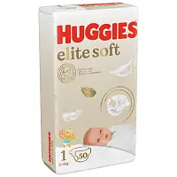 Huggies Soft подгузники для новорожденных 3-5 кг 1 размер 50 шт