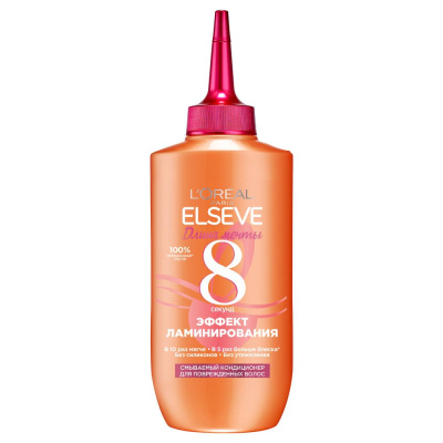 Elseve смываемый кондиционер для волос волшебная вода ламеллярный уход 8 секунд длина мечты для длинных поврежденных волос 200 мл 