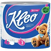 Kleo Ultra туалетная бумага 3х-слойная 4рулона (белая)