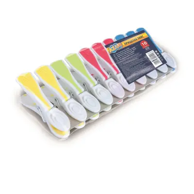 Azur прищепки бельевые прочные с силиконовыми накладками люкс 10 шт 