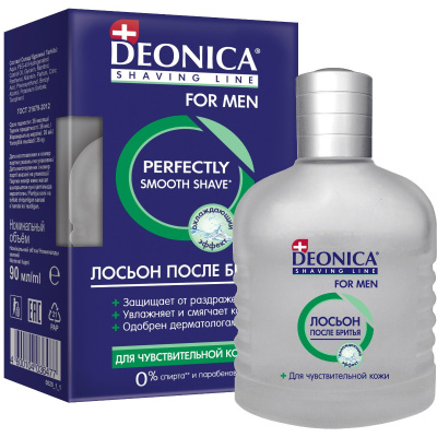 Deonica for men лосьон после бритья для чувствительной кожи 90 мл 