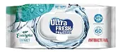Ultra Fresh premium antibacterial влажные салфетки 60 шт с клапаном  с экстрактом эвкалипта