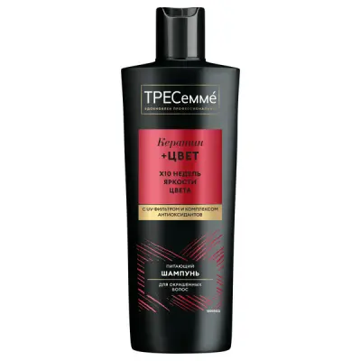 ТРЕСеммé кератин цвет шампунь для окрашенных волос 400 мл 