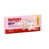 Huggies ultra comfort 4 9-14 кг трусики подгузники 3 шт для девочек