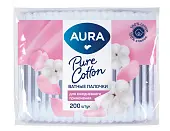 Aura ватные палочки 200 шт п э пакет