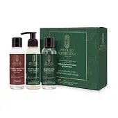 Подарочный набор драгоценное трио комплексный уход шампунь для волос 90 мл бальзам для волос 90 мл гель масло для душа 90 мл