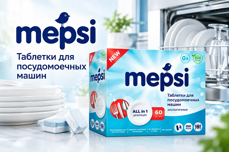 Mepsi - экологичные таблетки для посудомоечных машин 