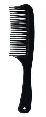 Lei гребень  пластиковый 041 с ручкой цвет черный 