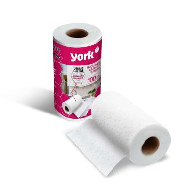 York салфетки соты в рулоне универсальные 100 шт 