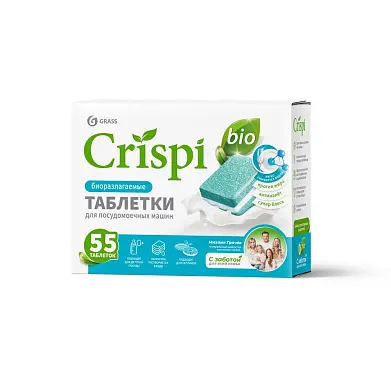 Crispi экологичные таблетки для посудомоечных машин 55 шт