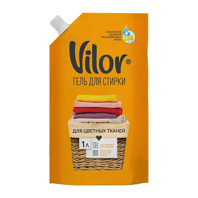 Vilor средство жидкое для стирки цветных тканей 1 л