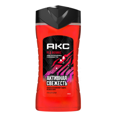 Акс гель для душа мужской парфюмированный феникс арктическая мята и травы 250 мл 