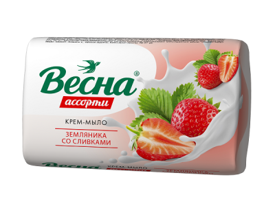 ВЕСНА ассорти туалетное мыло земляника со сливками 90г 