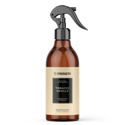 Synergetic парфюмированный освежитель воздуха нейтрализатор запахов tobacco vanille табак ваниль 380 мл 