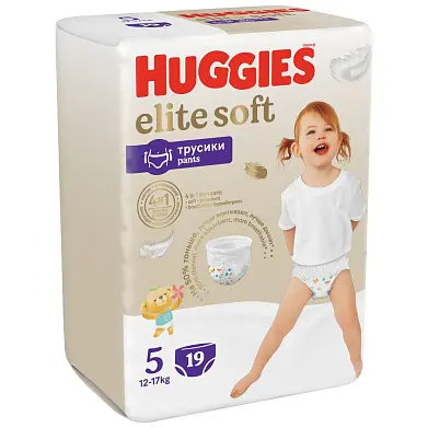 Huggies Soft подгузники трусики 12-17 кг 5 размер 19 шт