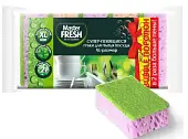 Master FRESH губки для мытья посуды XL поролон 5шт микс яркие цвета