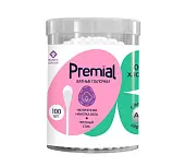 Premial ватные палочки в банке цилиндр 100 шт