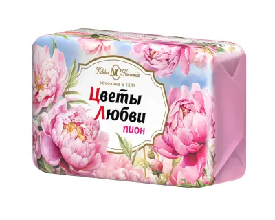Невская Косметика туалетное мыло цветы любви пион 90 г 