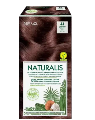 Naturalis стойкая крем краска для волос 4.4 кофейный каштан