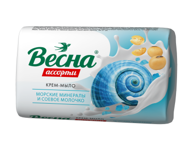 ВЕСНА ассорти туалетное мыло морские минералы и соевое молочко 90 г 