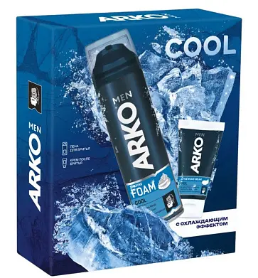 Arko подарочный набор пена cool 200 мл и крем после бритья cool 50 мл