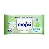 Mepsi влажные салфетки алое вера детские care 72 шт