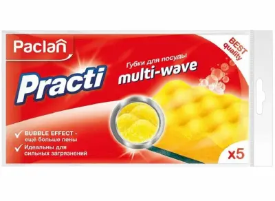 Paclan губки для посуды 5шт 