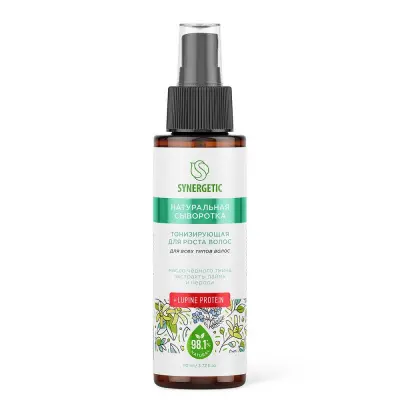 Synergetic натуральная сыворотка тонизирующая для роста волос 110 мл 