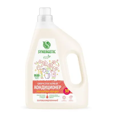 Synergetic кондиционер ополаскиватель для белья магическая орхидея 1,5 л 50 стирок 
