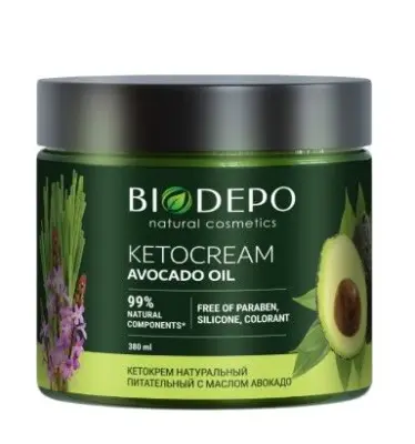 Biodepo кето крем натуральный питательный универсальный с маслом авокадо 380 мл 