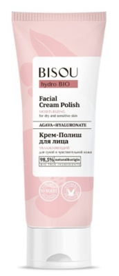 Bisou крем-полиш для лица для сухой и чувствительной кожи Увлажняющий 110мл 