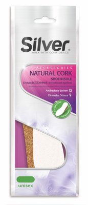 Silver стельки всесезонные с натуральной пробкой 