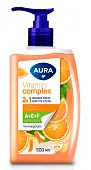 Aura vitamin complex жидкое мыло 2 в1 для рук и тела апельсин и витамины флакон дозатор 500 мл