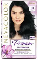 Nevacolor Е стойкая крем краска для волос 1.0 BLACK чёрный