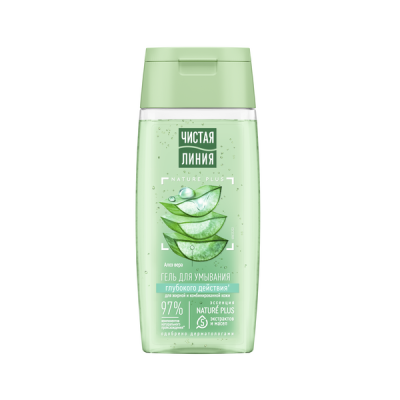 Чистая Линия гель для умывания глубокого действия для жирной и комбинированной кожи алое вера 100 мл 