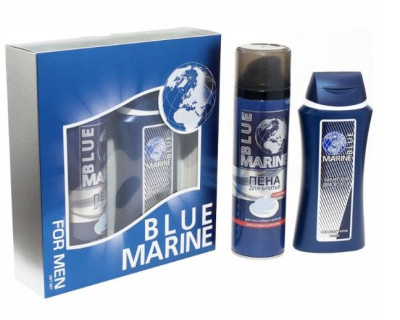 Blue Marine под набор шампунь 250 мл  пена для бритья 200 мл муж 