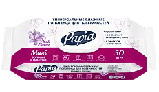 Papia универсальные влажные полотенца для поверхностей flower 50 шт