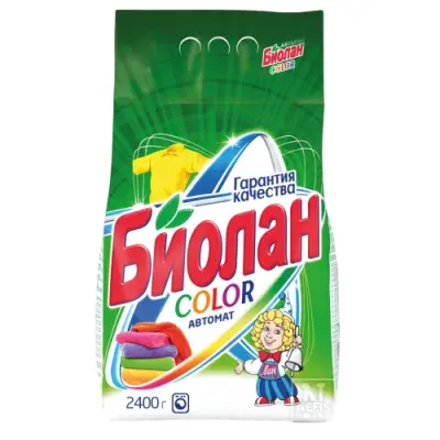 Биолан автомат стиральный порошок колор 2,4 кг 