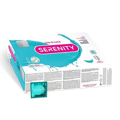 Serenity презервативы из натурального латекса ultra натуральные ультратонкие 144 шт уп