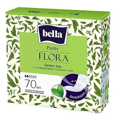 Bella прокладки ежедневные green 70 шт уп с экстрактом зеленого чая