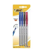 Bic ручка раунд стик экзакт тонкая линия разноцвет пак 4 шт