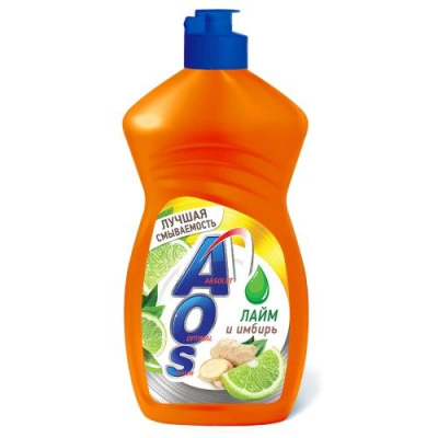 AOS средство для мытья посуды лайм имбирь 450 мл 