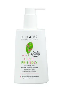 Ecolatier Для интимной гигиены Крем-мыло ' Бережный уход для девочек с 3-х лет, 250 мл