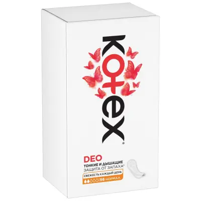 Kotex deo прокладки ежедневные 56 шт 