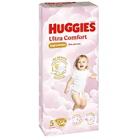 Huggies ultra comfort 5 12-22 кг подгузники 56 шт для девочек