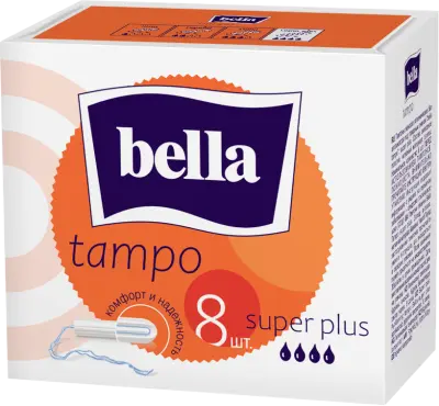 Тампоны без аппликатора BELLA premium марки Plus 8 шт 